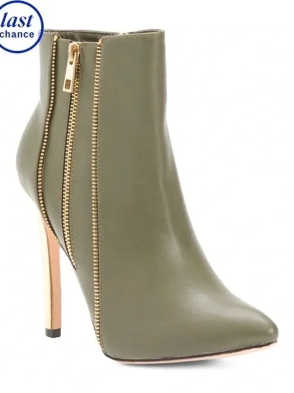 CATHERINE MALANDRINO | Zippo Side Zip Heeled Booties Size 8.5